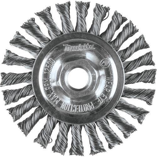 Makita A-98588 4" Knot Cable Twist Wire Wheel, Stainless, 5/8"‑11