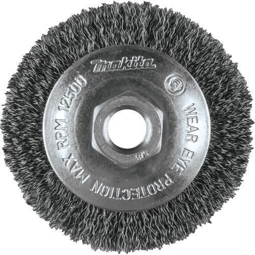 Makita A-98647 3‑3/8" Crimped Wire Bevel Brush, 5/8"‑11
