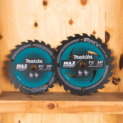 Makita B-62963 6‑1/2" 25T Carbide‑Tipped Max Efficiency Circular Saw Blade, Framing