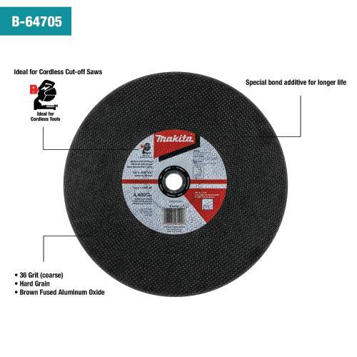 Makita B-64705-25 14" x 3/32" x 1" Abrasive Cut‑Off Wheel, 25/pk