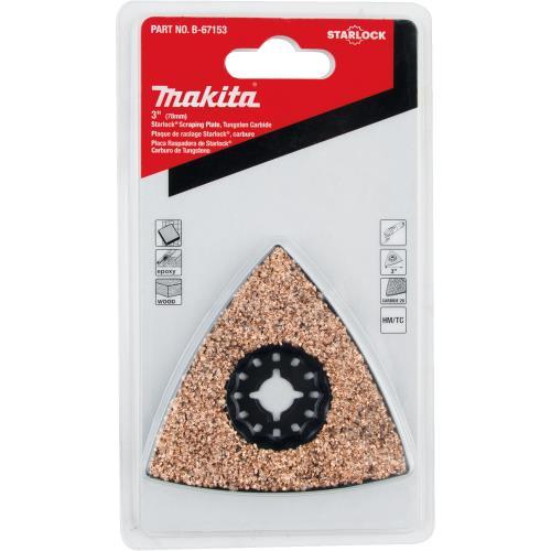 Makita B-67153 Starlock® Oscillating Multi‑Tool 3" Tungsten Carbide 20 Grit Delta Triangle Sanding Pad