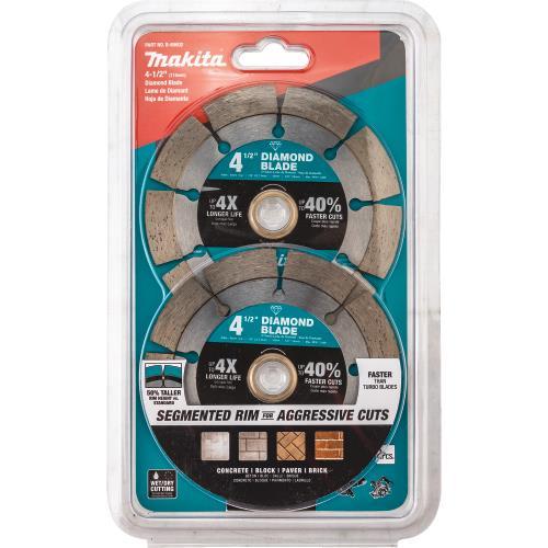 Makita B-69602 4‑1/2" Diamond Blade, Segmented, General Purpose, 2/pk