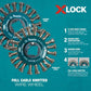 Makita D-72643 X‑LOCK 4‑1/2" Carbon Steel Full Cable Knotted Twist Wire Wheel
