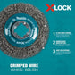 Makita D-72665 X‑LOCK 4‑1/2" Carbon Steel Crimped Wire Wheel Brush