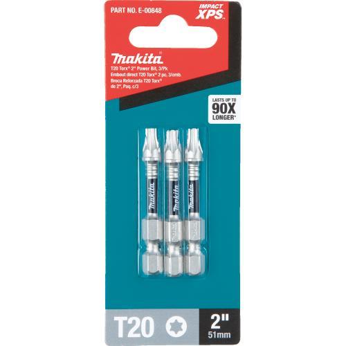 Makita E-00848 Impact XPS® T20 Torx 2" Power Bit, 3/pk