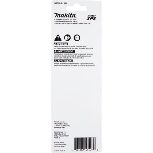 Makita E-01563 Impact XPS® 3 Pc. 6" Magnetic Nutsetter Set