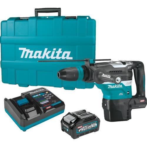 Makita GRH05M1 40V max XGT® Brushless 1‑9/16" SDS‑MAX AVT® Rotary Hammer Kit, AFT®, AWS® Capable (4.0Ah)