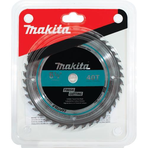 Makita T-01410 6‑1/2" 40T Carbide‑Tipped Circular Saw Blade, Fine Crosscutting