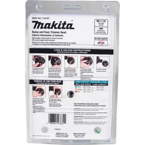 Makita T-03187 Bump & Feed Trimmer Head, M8 x 1.25 RH