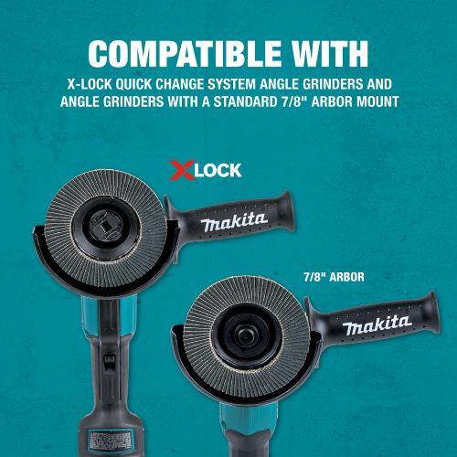 Makita T-03894 X‑LOCK 4‑1/2" 40 Grit Type 29 Angled Grinding and Polishing Flap Disc for X‑LOCK and All 7/8" Arbor Grinders