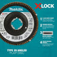 Makita T-03903-3 X‑LOCK 4‑1/2" 60 Grit Type 29 Angled Grinding and Polishing Flap Disc X‑LOCK and All 7/8" Arbor Grinders, 3/pk
