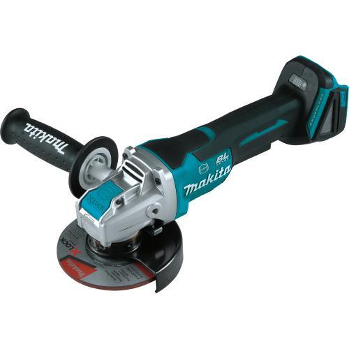 Makita XAG26Z 18V LXT® Lithium‑Ion Brushless Cordless 4‑1/2” / 5" Paddle Switch X‑LOCK Angle Grinder, with AFT®, Tool Only