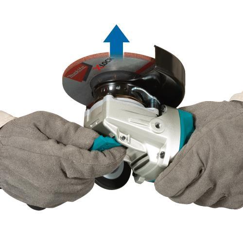 Makita XAG26Z 18V LXT® Lithium‑Ion Brushless Cordless 4‑1/2” / 5" Paddle Switch X‑LOCK Angle Grinder, with AFT®, Tool Only