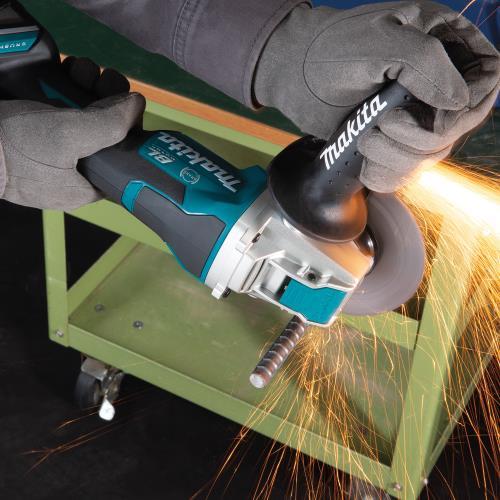 Makita XAG26Z 18V LXT® Lithium‑Ion Brushless Cordless 4‑1/2” / 5" Paddle Switch X‑LOCK Angle Grinder, with AFT®, Tool Only