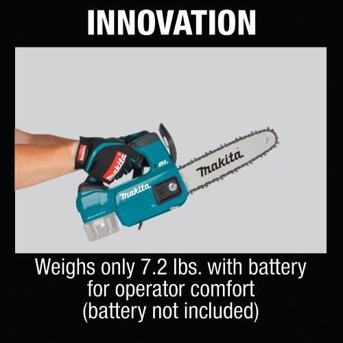 Makita XCU06Z 18V LXT® Lithium‑Ion Brushless Cordless 10" Top Handle Chain Saw, Tool Only