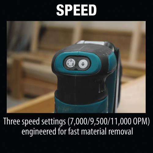 Makita XOB01Z 18V LXT® Lithium‑Ion Cordless 5" Random Orbit Sander, Tool Only