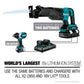 Makita XRJ07ZB 18V LXT® Lithium‑Ion Sub‑Compact Brushless Cordless Recipro Saw, Tool Only