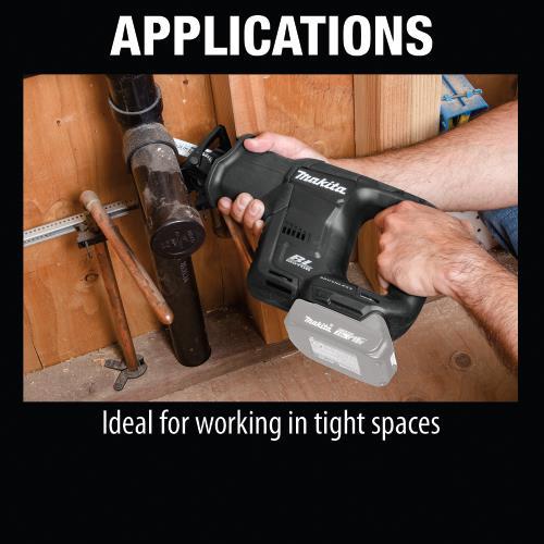 Makita XRJ07ZB 18V LXT® Lithium‑Ion Sub‑Compact Brushless Cordless Recipro Saw, Tool Only