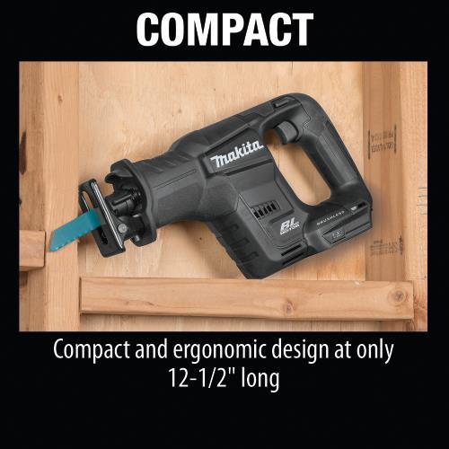 Makita XRJ07ZB 18V LXT® Lithium‑Ion Sub‑Compact Brushless Cordless Recipro Saw, Tool Only
