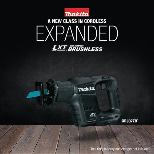 Makita XRJ07ZB 18V LXT® Lithium‑Ion Sub‑Compact Brushless Cordless Recipro Saw, Tool Only