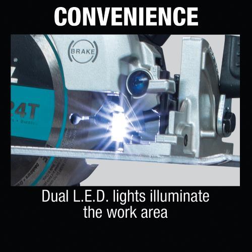 Makita XSH04ZB 18V LXT® Lithium‑Ion Sub‑Compact Brushless Cordless 6‑1/2” Circular Saw, Tool Only