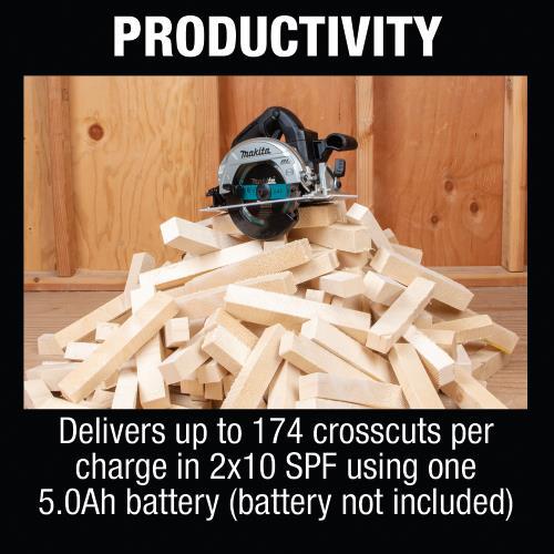 Makita XSH04ZB 18V LXT® Lithium‑Ion Sub‑Compact Brushless Cordless 6‑1/2” Circular Saw, Tool Only