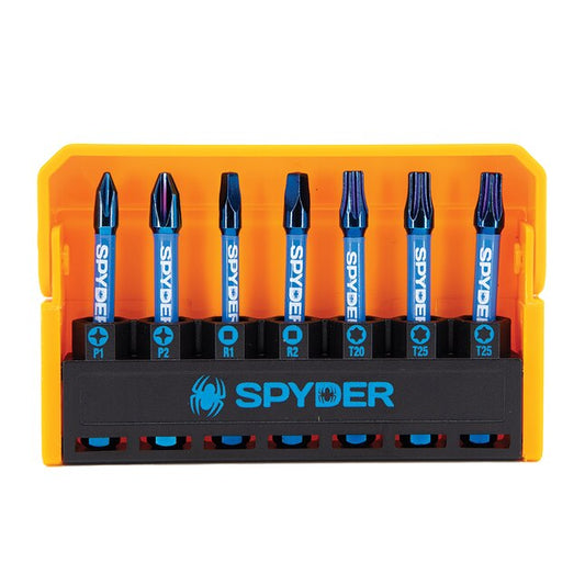 Spyder 19028 Mach-Blue 1/4-in x 2-in Impact Driver Bit (7-Piece)