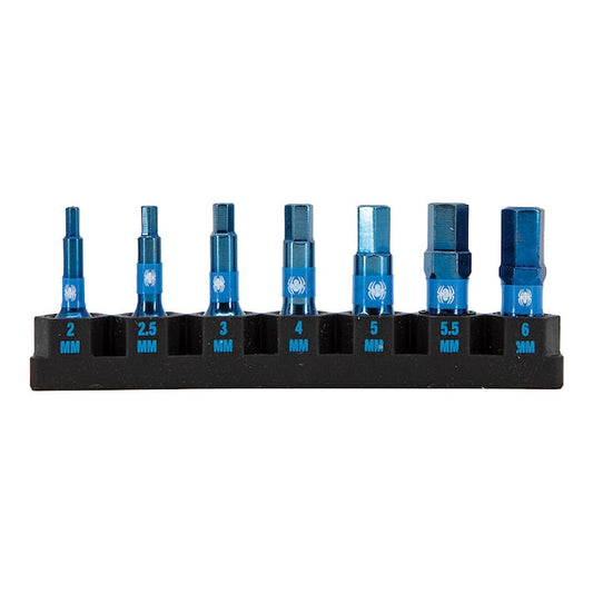 Spyder 19066 Mach-Blue 1/4-in x 1-in Impact Driver Bit (7-Piece)