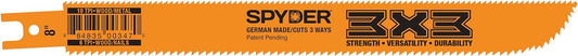 Spyder 200200 3x3 6x10 TPI Reciprocating Saw Blade, 8-Inch, 10-Pack