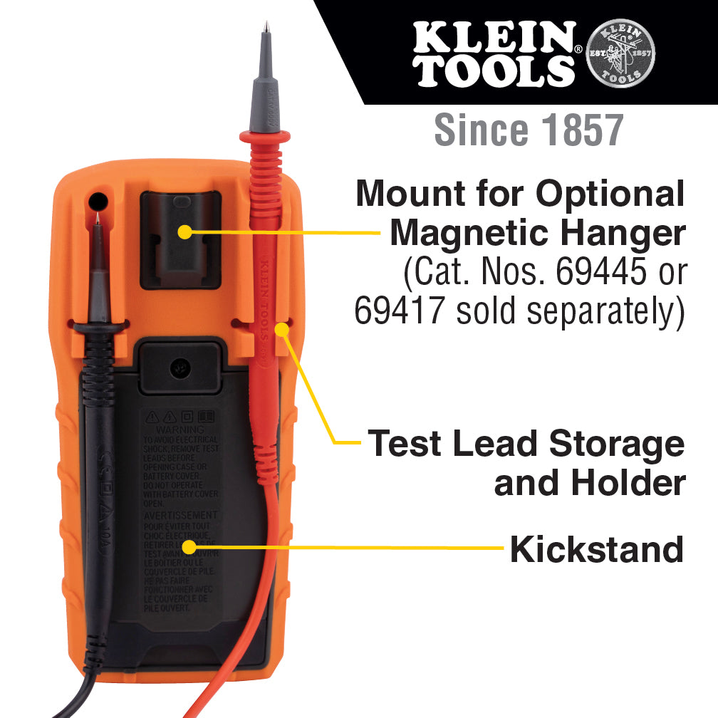 Klein Tools MM325 Digital Multimeter, Manual-Ranging, 600V