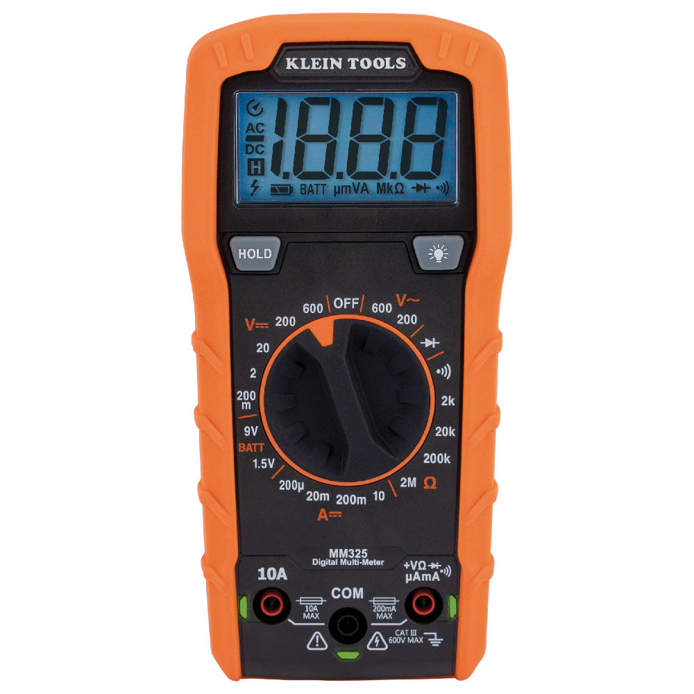 Klein Tools MM325 Digital Multimeter, Manual-Ranging, 600V