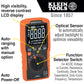 Klein Tools MM450 Slim Digital Multimeter, Trms Auto-Ranging, 600V, Temp