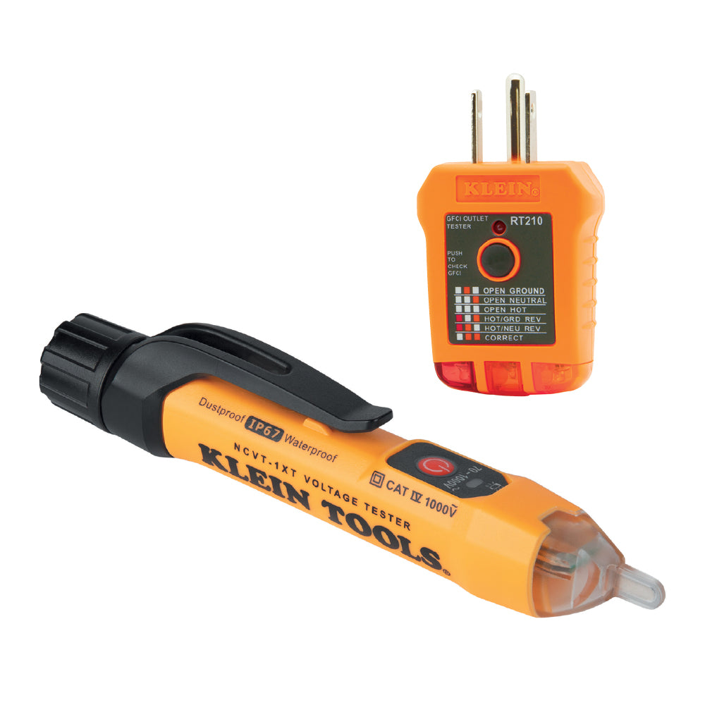 Klein Tools NCVT1XTKIT Non-Contact Voltage And Gfci Receptacle Premium Test Kit