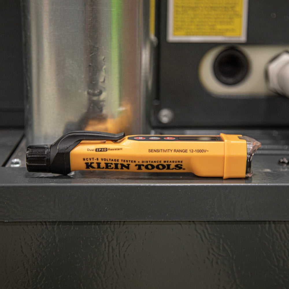 Klein Tools NCVT-6 Non-Contact Voltage Tester Pen, 12-1000V AC, with Laser Distance Meter