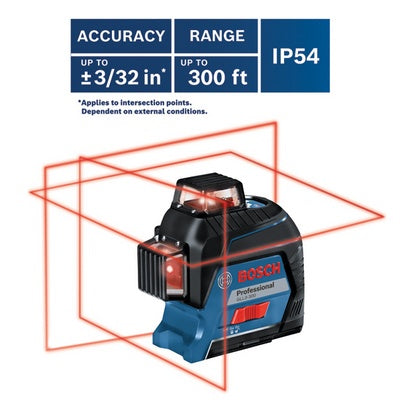 Bosch GLL3-300 1.5V Laser Level(R)+Bm1-Case