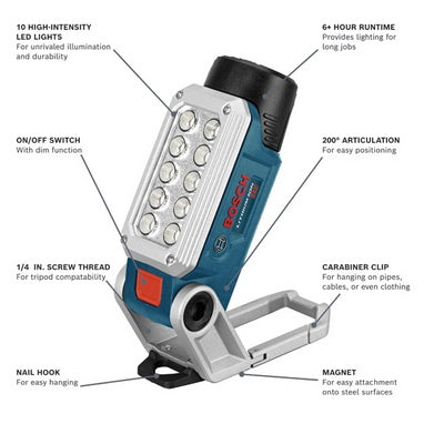 Bosch FL12 12V Max Led Worklight Bare Tool - 330 Lumens