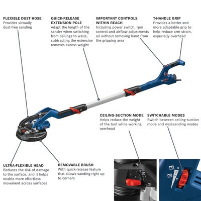 Bosch GTR55-85 9" Drywall Sander