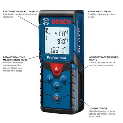 Bosch GLM165-40 Blaze Pro 165Ft Laser Measure