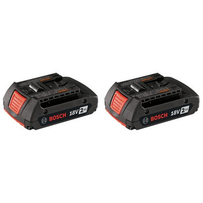 Bosch BAT612-2PK 18V Lithium-Ion Slimpack Battery (2.0 Ah) - 2-Pack