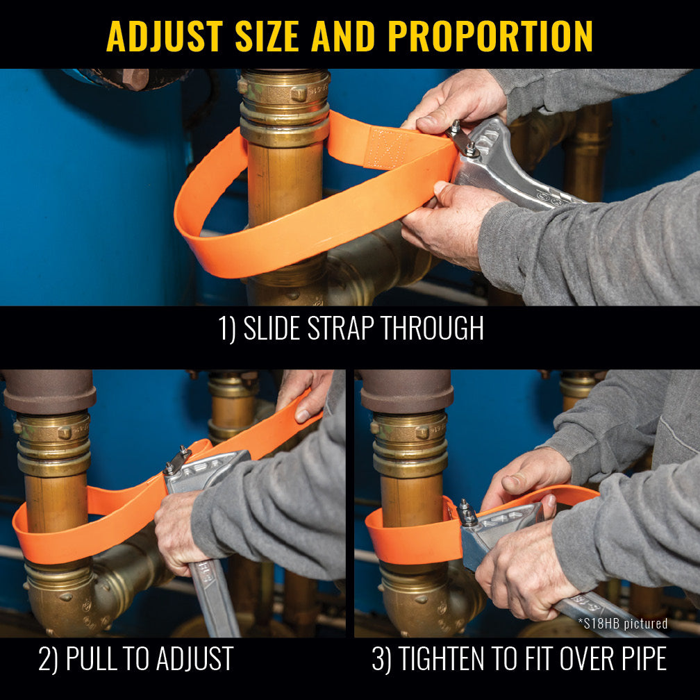 Klein Tools S12HB Grip-It Strap Wrench, 1-1/2 to 5-Inch, 12-Inch Handle