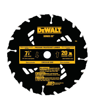 Dewalt DW3174 7-1/4" 20T Atb Circular (5 Ea)