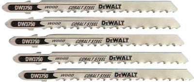 Dewalt DW3762-5 4" 10Tpi Laminate Down Cutting Cobalt J-Saw Bld (5 Ea)