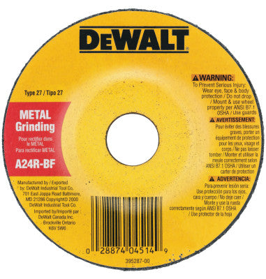 Dewalt DW4619 5"X1/4"X7/8" A24R 10-850 (1 Ea)