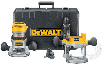 Dewalt DW618PK 2-1/4 Hp Electronic Vs Fixed/Base Plunge Base Ro