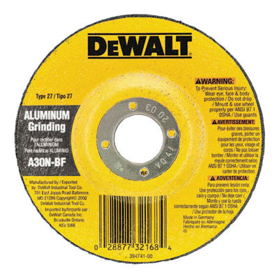 Dewalt DW8404 4-1/2"X1/4"X7/8" Aluminum Grinding Wheel (1 Ea)