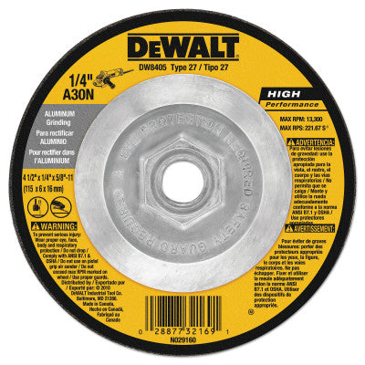 Dewalt DW8405 4-1/2"X1/4"X5/8"-11 Aluminum Grinding Wheel (1 Ea)