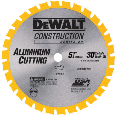 Dewalt DW9052 5-3/8In 30T Alum Metalcutting 20Mm Arbor (1 Ea)