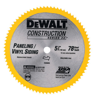 Dewalt DW9053 5-3/8" 78T Series 20 Cor