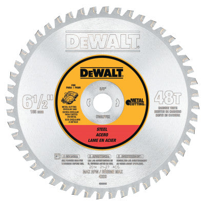 Dewalt DWA7762 6-1/2 In 48T Ferr Mtl Cut 5/8In Arbor