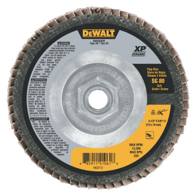 Dewalt DWA8282H Shell4-1/2X5/8-11In Sg80T29 Cerflap Dis (5 Ea)